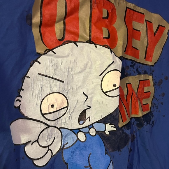Y2K Family Guy Vintage Blue tee shirt - Picture 2 of 6